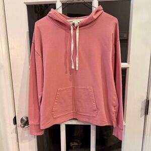 J. Crew Dusty Pink Hooded Pullover Sweatshirt
